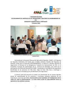 V Reunión Nacional de Seguimiento al Montaje de los Biodigestores Tubulares de Geomembrana de PVC, en el montañoso municipio de Cumanayagua de la provincia de Cienfuegos, 3 de octubre 2014.