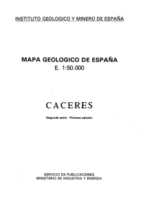 CACERES MAPA GEOLOGICO DE ESPAÑA E. 1:50.000 y