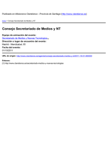 Consejo Secretariado de Medios y NT ) Madrid - Mendizabal, 65