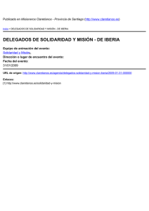 DELEGADOS DE SOLIDARIDAD Y MISIÓN - DE IBERIA ) 31/01/2009