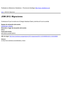 JOMI 2012: Migraciones