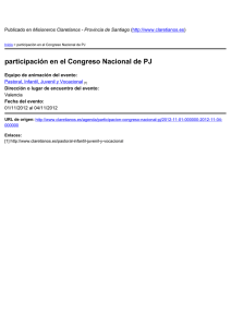 participación en el Congreso Nacional de PJ ) Valencia