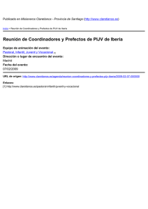 Reunión de Coordinadores y Prefectos de PIJV de Iberia ) Madrid