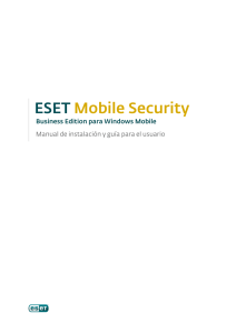 ESET Mobile Security Business Edition para Windows Mobile