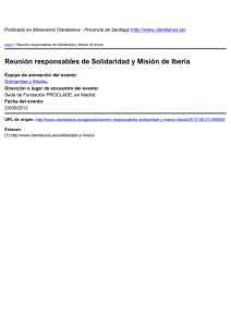 Reunión responsables de Solidaridad y Misión de Iberia )