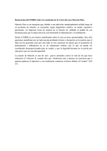   Declaración del INIBIO sobre la resolución de la Corte del caso Marcelo Diez