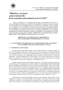   Objetivos y acciones para el desarrollo de la extensión universitaria en la UCALP