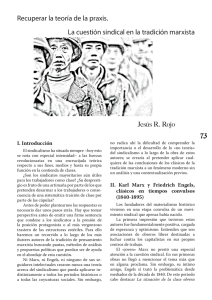 Recuperar la teor&iacute;a de la praxis. La cuesti&oacute;n sindical en la tradici&oacute;n marxista