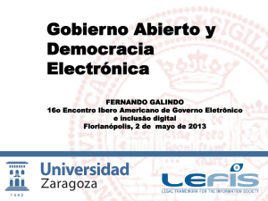 Gobierno Abierto y Democracia Electrónica