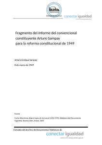 Informe de Arturo Sampay para la Reforma Constitucional de 1949