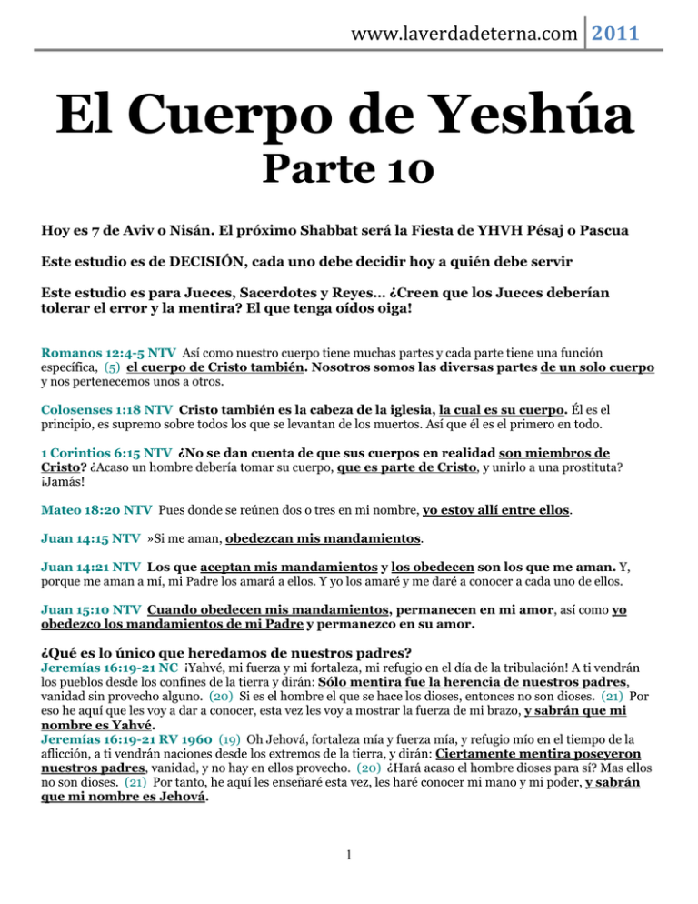 El Cuerpo de Yeshua 10 Jezabel