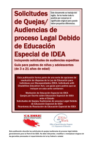 IDEA Special Education Due Process Complaints/Hearing Requests (Spanish)