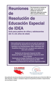 IDEA Special Education Resolution Meetings (Spanish)