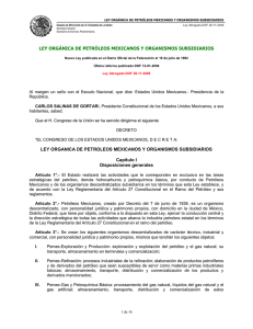 Ley Orgánica de Petróleos Mexicanos y Organismos Subsidiarios