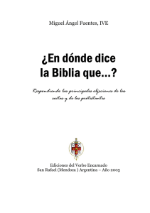 ¿EN DONDE DICE LA BIBLIA QUE…?