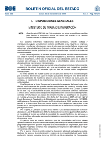 BOLETÍN OFICIAL DEL ESTADO MINISTERIO DE TRABAJO E INMIGRACIÓN 19038