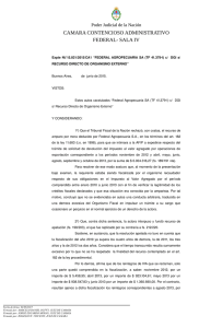 CAMARA CONTENCIOSO ADMINISTRATIVO FEDERAL- SALA IV Poder Judicial de la Nación