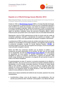 Espa a en el World Energy Issues Monitor 2014