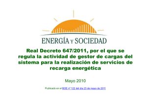Real Decreto 647/2011, por el que se