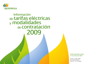 2009 tarifas eléctricas modalidades