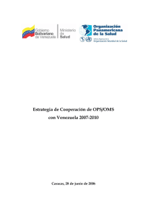 Estrategia de Cooperación de OPS/OMS con Venezuela 2007-2010