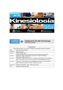 Programa Semana de la Kinesiología PUCV 2014