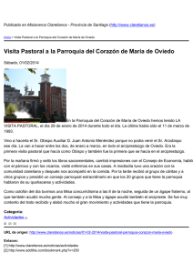 Visita Pastoral a la Parroquia del Corazón de María de...