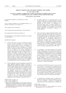 Directiva 2003/87/CE de 13 de octubre de 2003
