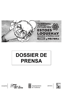 DOSSIER DE PRENSA ESTOESLOQUEHAY 2016