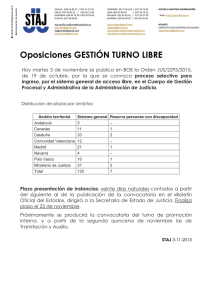03-11-2015 Boletín informativo Convocatoria Gestión turno libre.