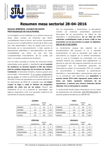 28-04-2016 Boletin informativo mesa sectorial
