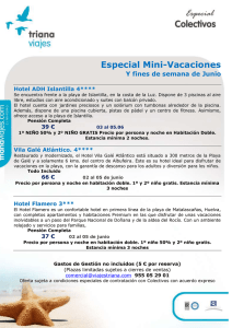 Oferta Minivacaciones y fines de semana de Junio