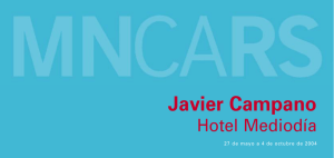 Folleto de Javier Campano. Hotel Mediodía