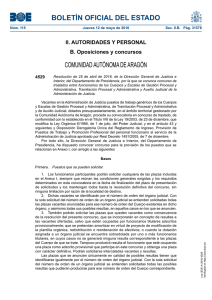 BOLETÍN OFICIAL DEL ESTADO COMUNIDAD AUTÓNOMA DE ARAGÓN II. AUTORIDADES Y PERSONAL