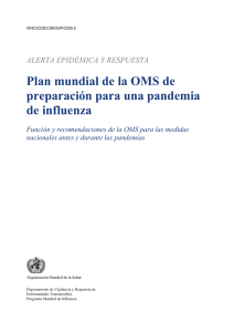 Plan mundial de la OMS de preparación para una pandemia de influenza