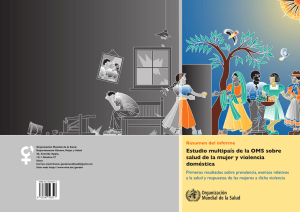 Estudio multipaís de la OMS sobre salud de la mujer y violencia doméstica pdf, 1.05Mb