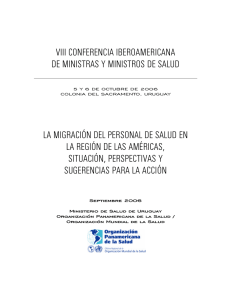 La migración del personal de salud en la Región de las Américas (pdf 293 kb)