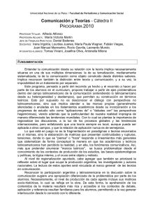 Comunicación y Teorías cat.II - 2010