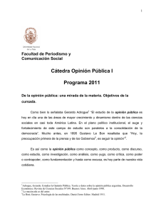Opinión Pública Cátedra I - 2011