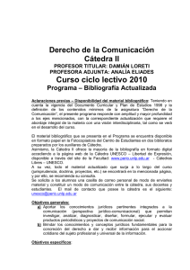 Derecho de la Comunicación cat.II - 2010