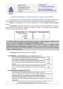 Convocatoria bolsa 2013-Resumen