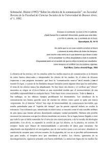 -Schmucler, H ctor (1997) Sobre los efectos de la comunicaci n , en Memoria de la comunicaci n. Buenos Aires: Biblos.