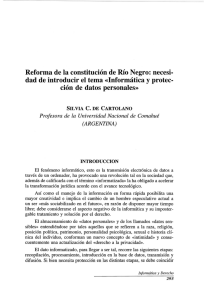 Reforma de la constitución de Río Negro: necesi-