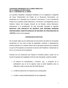 Iniciativa de Reforma sobre la Autonomía del Ministerio Público. Claudia Cruz