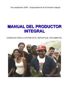MANUAL DEL PRODUCTOR  INTEGRAL