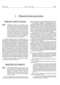 I.    Disposiciones generales TRIBUNAL CONSTITUCIONAL
