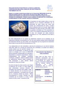 • Estudio Trastornos de Alimentación Adolescente, Comuna Lo Barnechea, 2009.