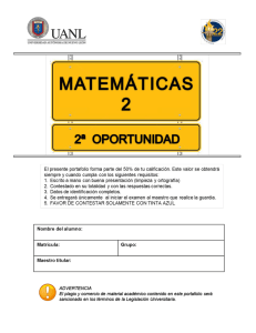 Portafolio de Evidencias de Matemáticas II