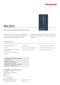 MAX03 Lector de proximidad para unidades Galexy