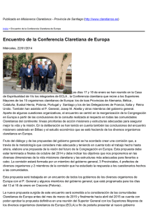 Encuentro de la Conferencia Claretiana de Europa